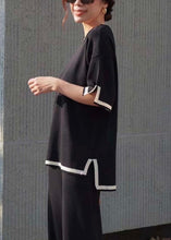 Hampton Knit Set (Short Sleeve) - Black